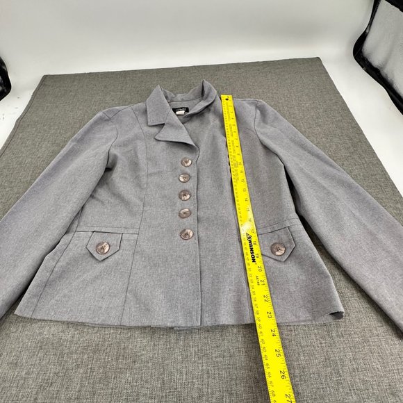 Vintage Spago Before Everything Else Blazer Lightweight Gray size 14 Buttons - Picture 6 of 15
